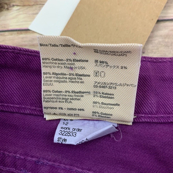 American Apparel denim bright purple short shorts - Picture 5 of 8